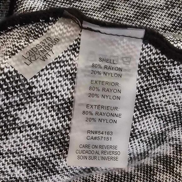 Karl Lagerfeld Houndstooth Knit Sweater Dress Black and White Size M NWOT - Picture 9 of 9